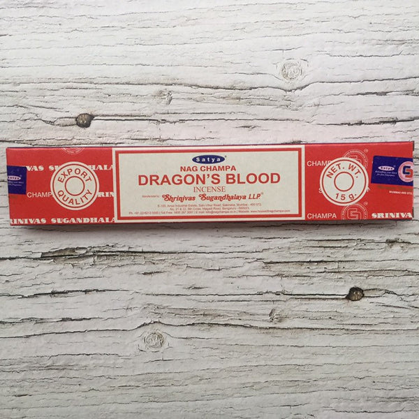 Satya Nag Champa, Super Hit & Dragon’s Blood Incense - hand rolled 15g