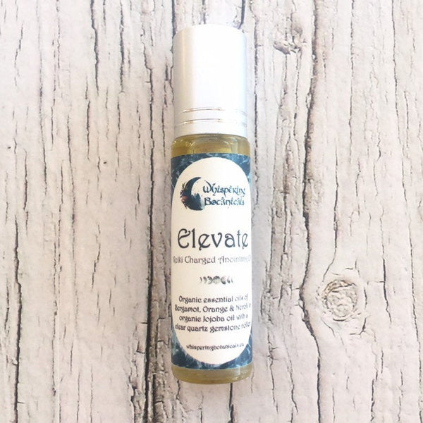 Elevate ~ Organic Essential Oil Perfume/Ritual Blend with gemstone roller