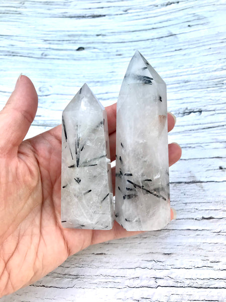 Tourmalinated Quartz Point