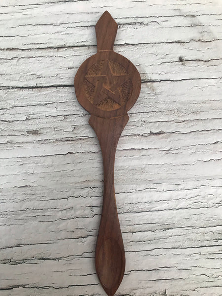 Hand Carved Wooden Apothecary Spoon